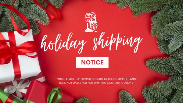 HOLIDAY SHIPPING CUT OFFS